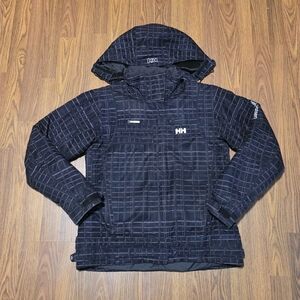 Helly Hansen Women's Savoy Ski Jacket Black Grid Check Pattern Large YKK Zip D19